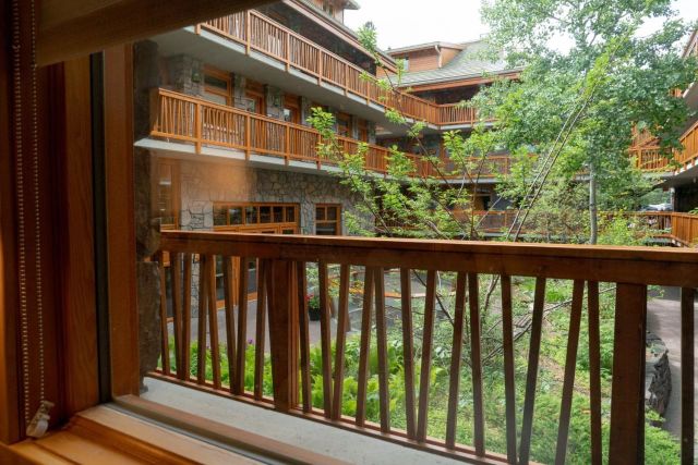 View of Hotel in Banff with an Underground Cave Pool | TravelPirates